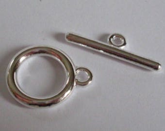 25 toggle clasps, toggle clasp, jewelry clasp, clasp, chain, bracelet, silver plated