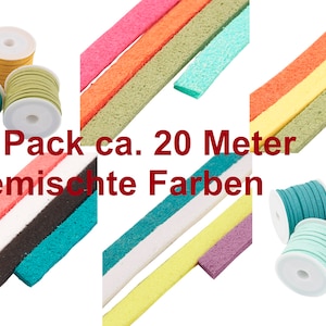 4 Rollen Schmuckband, Verlourleder,Set