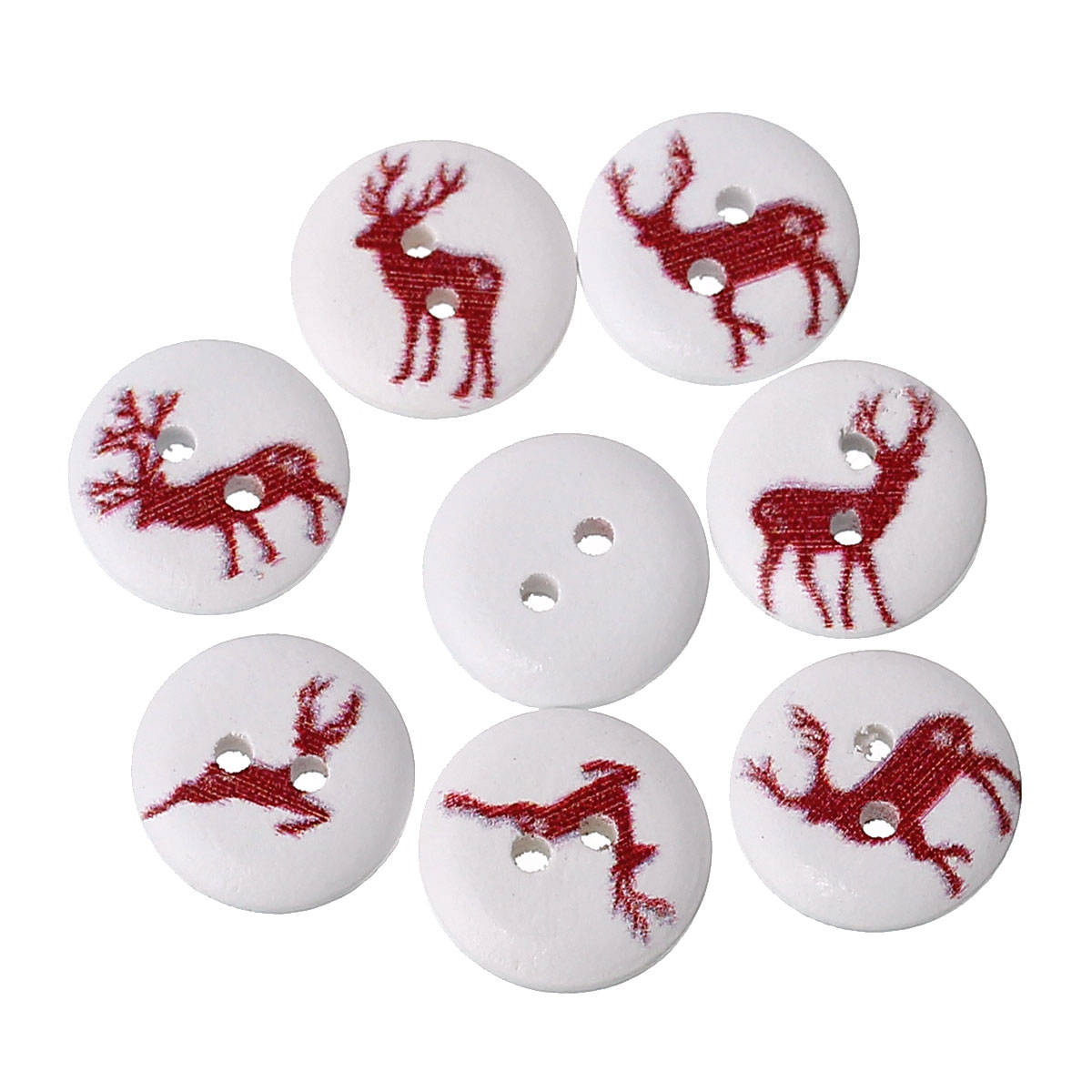 100 Buttons Deer Forest Button Wooden Button Wood14 Etsy