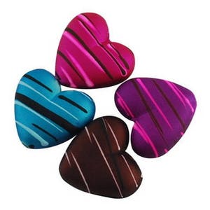 20 hearts heart, beads, rubberized, colorful, heart beads