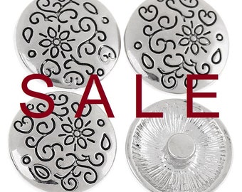 Snap button, button, snap button, metal, silver