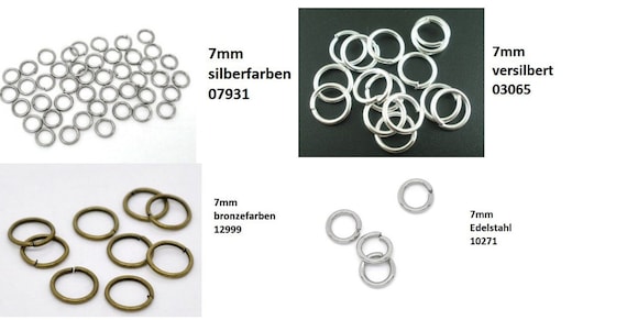 8,5 mm 10 Bindering versilbert