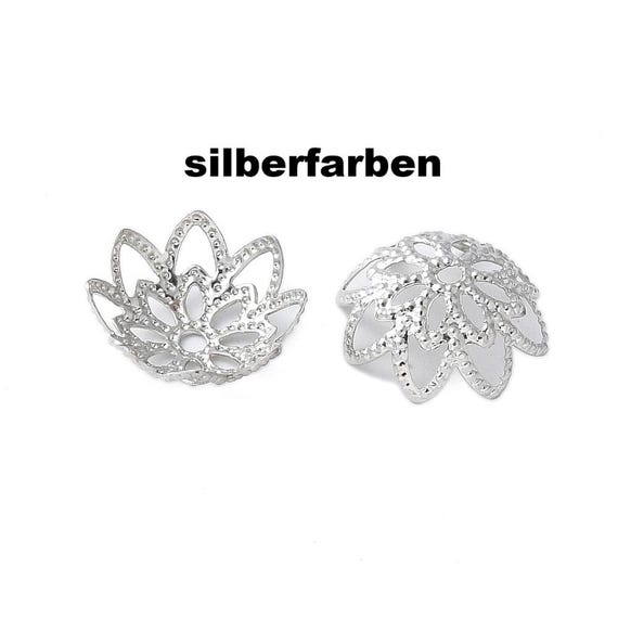 100 Pezzi Di Tappi Per Perline A Forma Di Fiore, Tappi Per Perline A Forma Di Fiore Tappi Per Perline In Lega Di Filigrana Tappi Terminali Per Perline Cave Distanziatori Per Gioi~p115414553