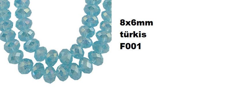 20 beads, ground, faceted, glass beads, jewelry beads, 8 x 6 mm, blue, green, turquoise türkis-F001