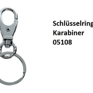 5 / 20 key rings, key rings with carabiner image 3