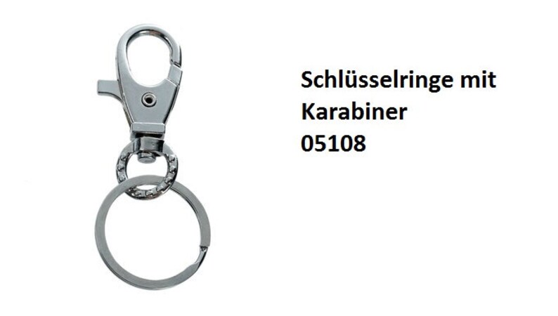 5 / 20 key rings, key rings with carabiner image 3