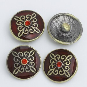 Druckknopf,  Button, Druckknopfbutton,Gr. L, bonze