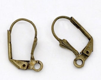 50 Brisuren, folding brisuren, earrings, bronze,