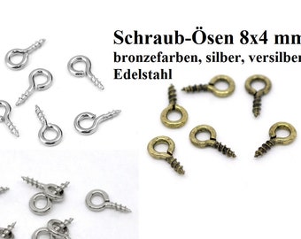 50 - 1000 screw eyelets, pendants,