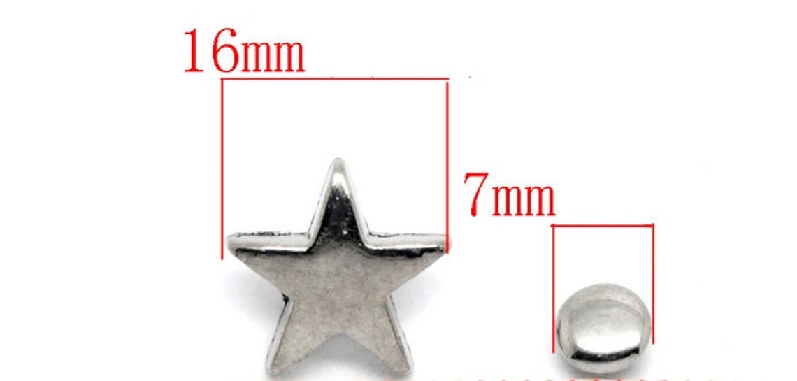 Three Star Rivets 30 Rivets, Star, Stars, Silver, Star Rivets, - Etsy