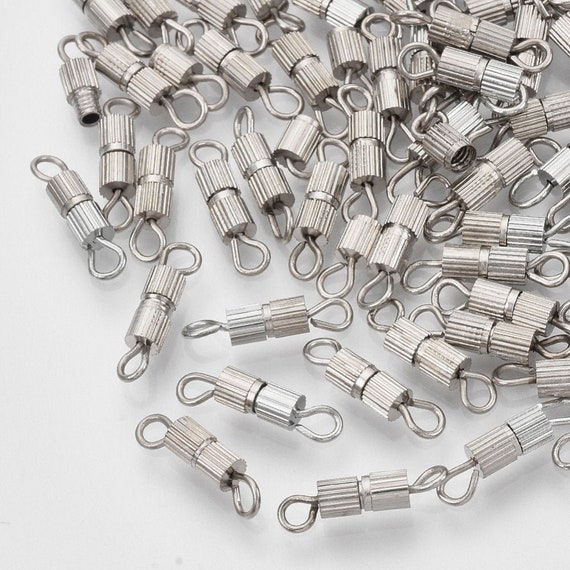 10/50 screw clasps, clasp, jewelry clasp, bracelet, chain, metal