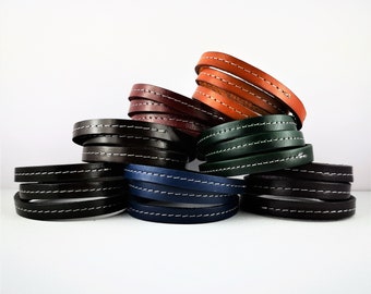 Leather bracelet, decorated leather bracelet, color selection
