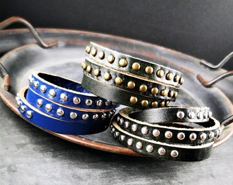 Leather strap, leather bracelet, wrap bracelet, selection