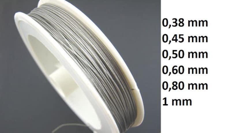 Jewelry wire Wire Encased Jewellery wire 0.38 mm.,045 mm.50 mm.0.60 mm 8.80 mm