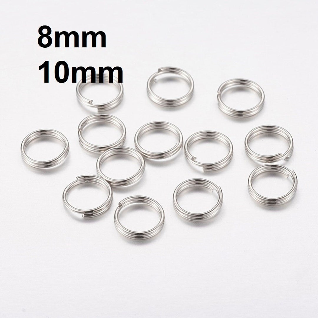 Jump Rings, Connecting Rings, Split Rings, 8 Mm, 10 Mm, Silver - Etsy