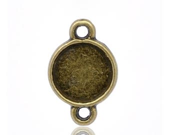 100 pendants, setting, connectors, jewelry pendants, bronze