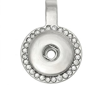 Snap fastener pendant, button, snap button, silver