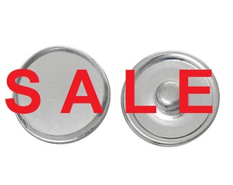 30 snap fasteners, snap buttons, silver