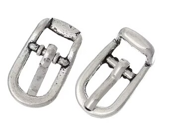 10 buckles, closures, straps, silver