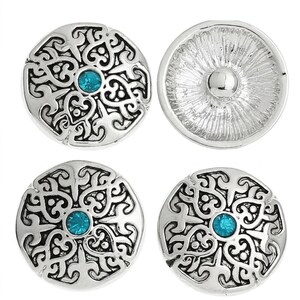 Button, snap button, size L, silver