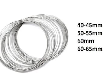 Memory wire, spiral wire, wrap bracelet, silver