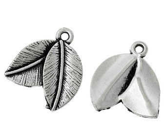 50 leaf pendants, jewelry pendants, leaf, leaves, silver