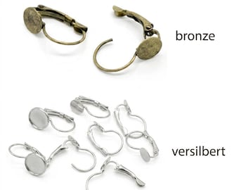 50 earrings with adhesive backing, leverback closure, hinged clasp, selection