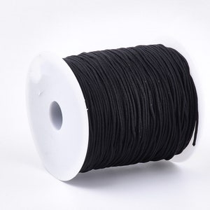10 meters nylon cord, ribbon, black, cord