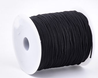 10 meters of nylon cord, ribbon, black, cord