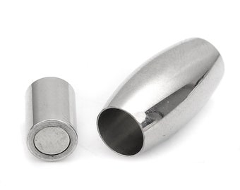 Stainless steel magnetic clasp, closure, jewelry clasp, silver