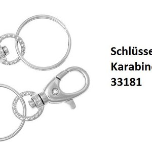 5 / 20 key rings, key rings with carabiner image 1