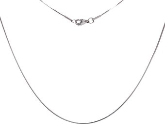 fine chain, snake chain, stainless steel, necklace, 45.50 cm