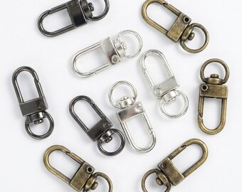 5 carabiners with twist lock, clasp, jewelry clasp, color selection