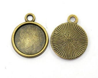 25 pendants, setting, jewelry pendants, bronze