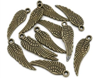 200 Anhänger,  Flügel , Engel, bronze,
