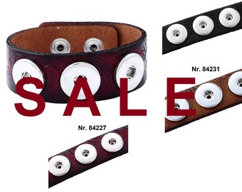 SALE! Armband,Leder,Lederarmband für  Druckknöpfe, Button, Druckknopfbutton