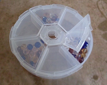 BEAD BOX / SORTING BOX; 6 COMPARTMENTS no.1