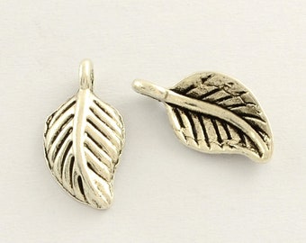 30 leaf pendants, pendants, jewelry pendants, leaf, leaves, silver,