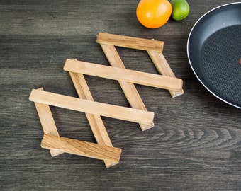 Wooden Trivet. Serving food. Dining accessories. Wooden handmade.  Beautiful gift. foldable and practical. Hot Plate. Wooden Pot Stand.