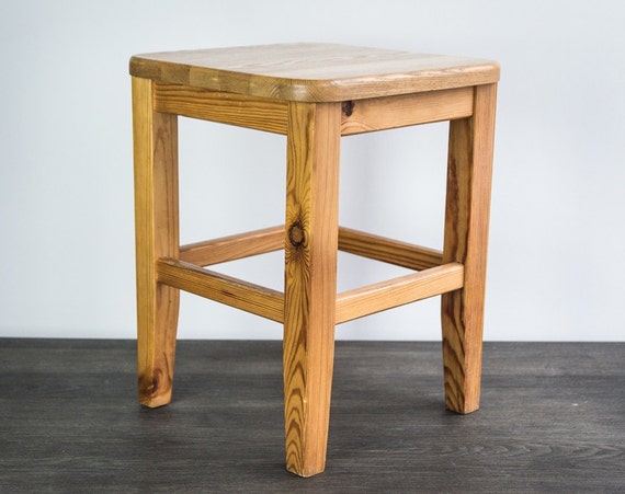 Wood Bench Wood Stool Handmade Stool Wooden Bench Rustic Etsy