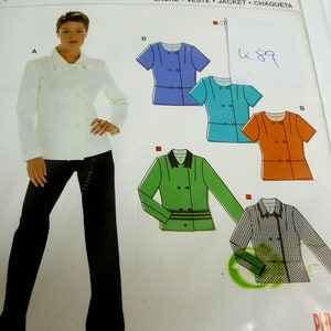 Burda 8208, Jacket Sewing Pattern, Veste, Jacket, Chaqueta, Multisize Cut 36 - 48, moresize 10 - 22, unopened, K89
