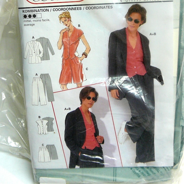 Burda 3495 couture sewing pattern combination, coordonnees, cordinates, multisize cut 36 - 46, moresize 10 - 20, B80