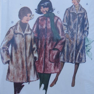 Burda 45063 Jacket Coat Pattern Two Sizes 44 + 46, original packaging, Two size pattern 18 + 20, unopened, C12, new, true vintage