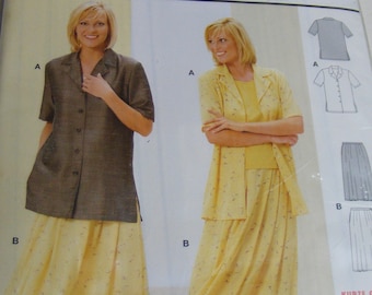 Burda 8957 easy, sewing pattern for two-piece outfits, multi-size pattern, original packaging, (E138)