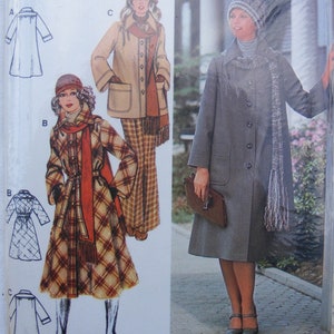 Burda 40142 Coat Jacket Pattern, Two Sizes 42 + 44, Original Packaging, Two Size Pattern 16 + 18, Unopened