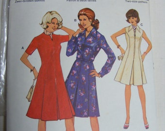 Burda 22191 sewing pattern dress, multi-size cut 42+44 (E11)