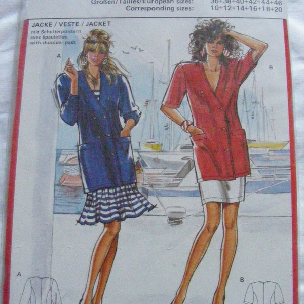 Burda Schnitt 5690 Jacket, jacket woman, original pattern, sewing, sewing machine, A76