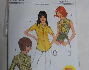 Burda 70090 sewing pattern blouse, multi-size cut 42+44, (E23)