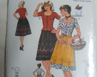 Burda 29050 sewing pattern dress dirndl, multi-size cut 42+44, original packaging (E15)