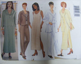Butterick 6015 Sewing Pattern Petite Jacket Top Dress & Pants moresize 14-18, (E148)